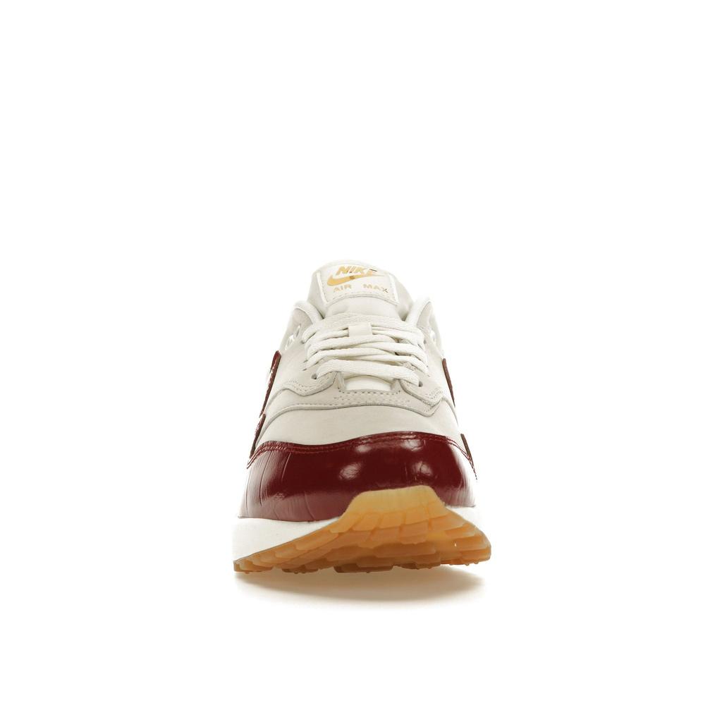 Nike Air Max 1 LX Team Red Krokodil Női Sneakerek Krém Vízvitorla Gumi-Világosbarna FJ3169-100