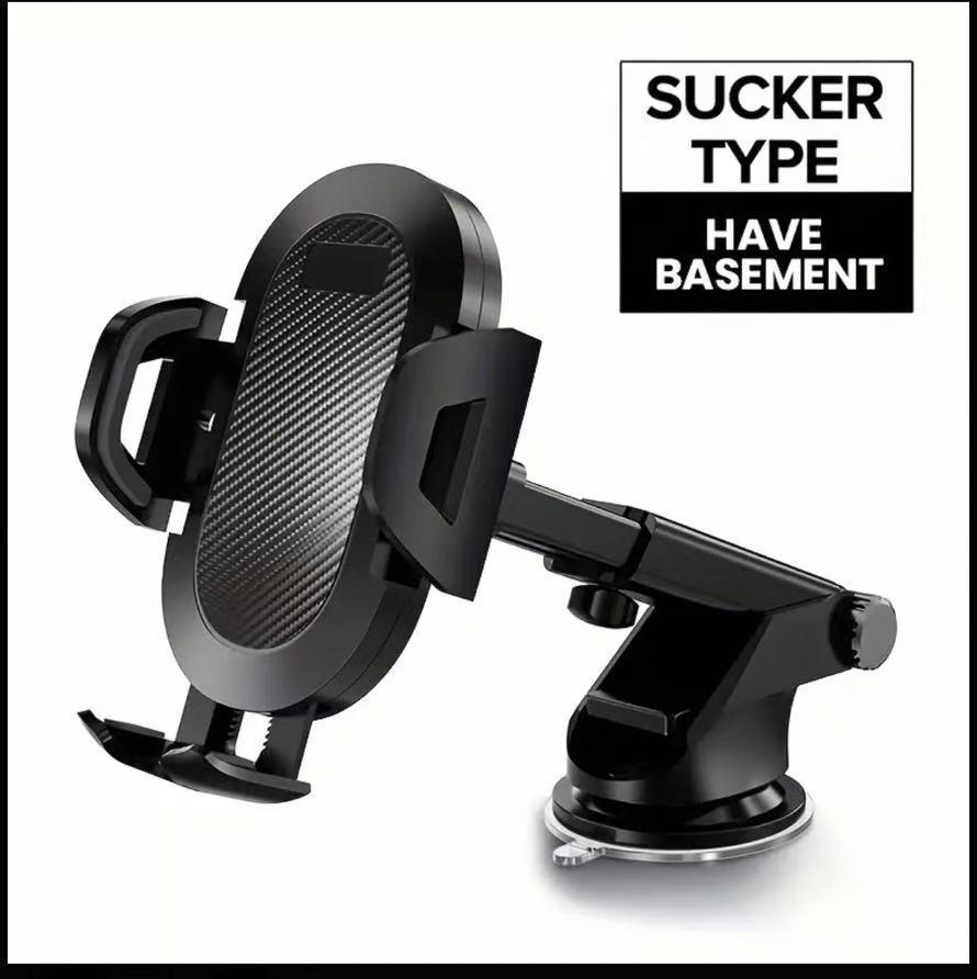 Anti-Shake Car Phone Holder with Suction Cup - Interior Mount for Navigation