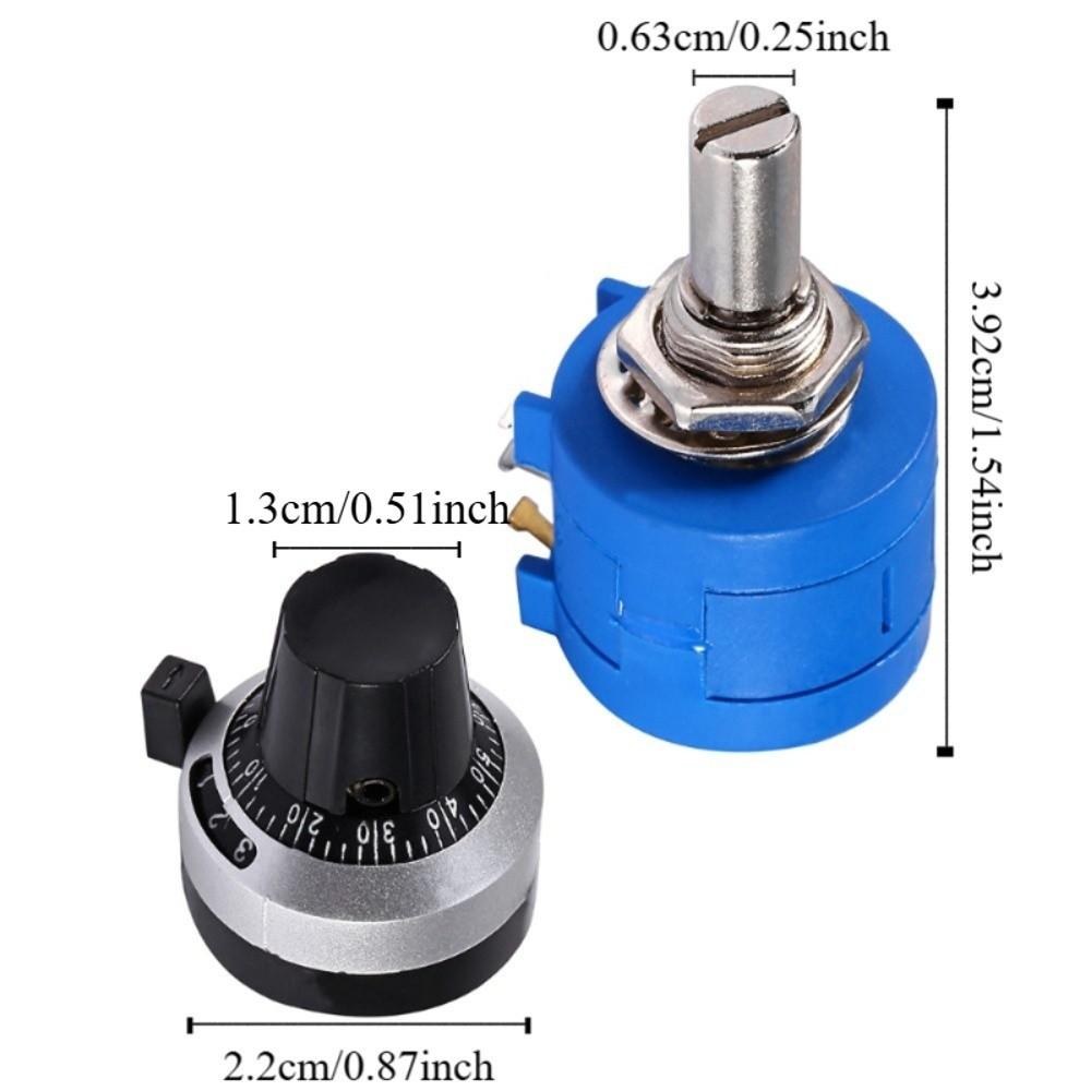 10 Turns Wirewound Potentiometer 10K Ohm Multi-Turn Potentiometer  Electronic Circuits