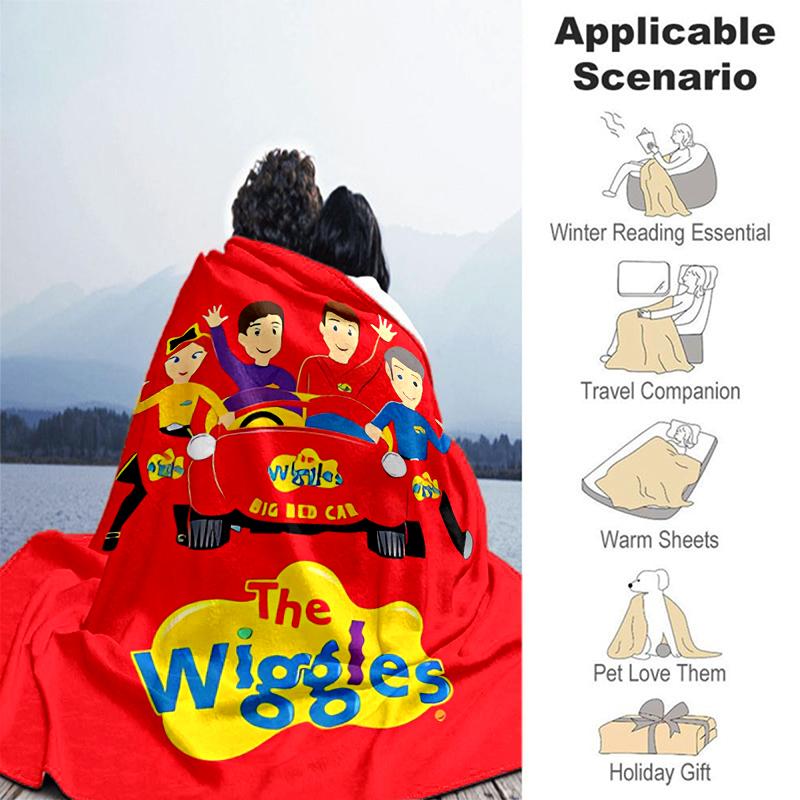 1pc Blanket The Wiggles Print Design, Lightweight Blanket for Sofa, Bed- Soft &Warm, Gift for All Seasons Like Christmas, Halloween