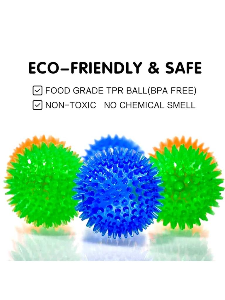 1pc Squeaky Dog Toy Ball (6 Colors), Dog Chew Toy, Aggressive Chewing Teeth Cleaning Toy