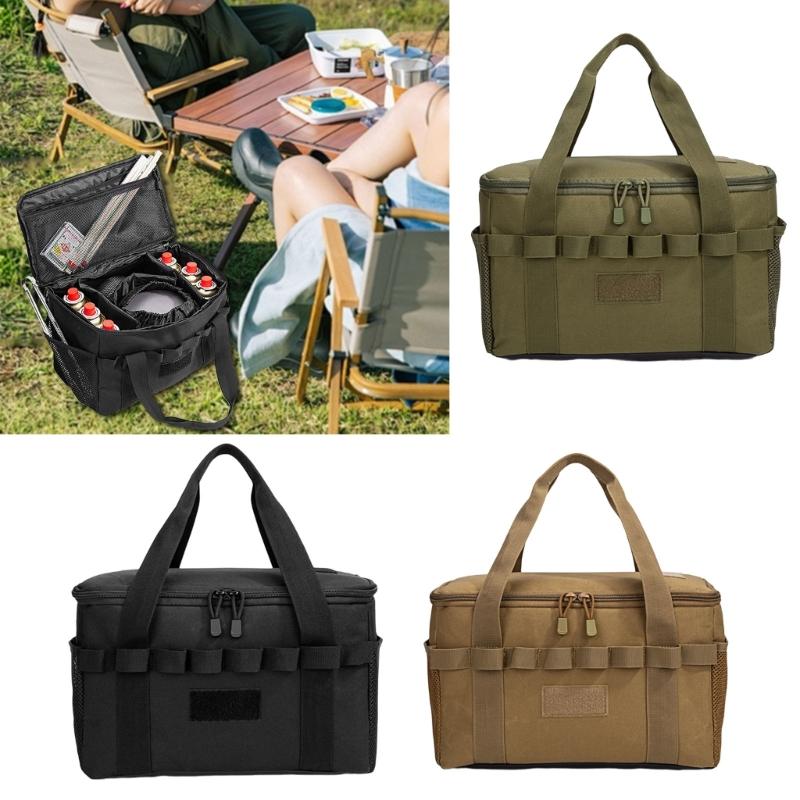 Outdoor Tableware Storage Bag Waterproofs Hiking Backpack Multiple Pockets Camping Equipment Bag Picnic Organizers