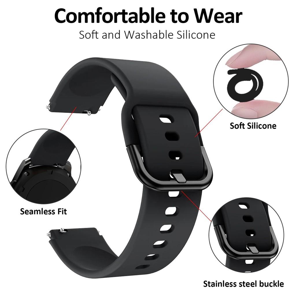 For Amazfit Active Silicone Sports Watch Strap with Colorful Buckle Max Smart Watch Band Replacement Accessory