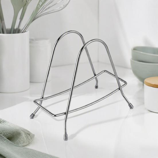 Countertop Cutting Board Organizer Stainless Steel Chopping Storage Rack And Knife Holder for Kitchen Countertop, Vertical Drain Stand Boards