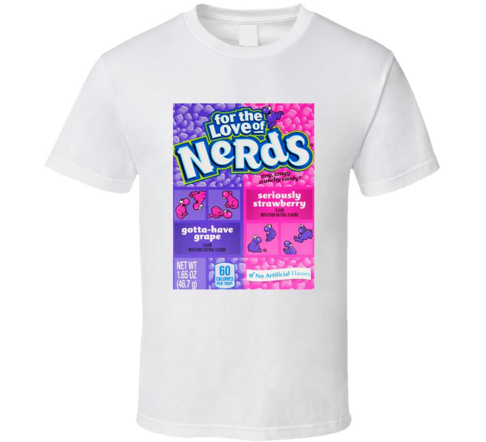 Koszulka z nadrukiem popularnych cukierków Nerds o owocowych, kwaśnych smakach