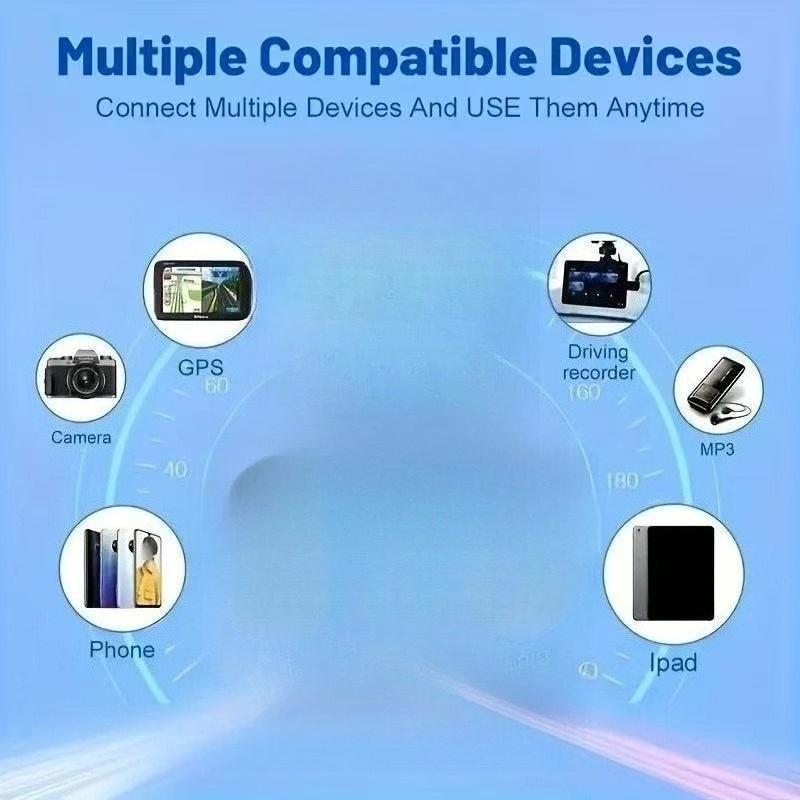 6-Port USB Typ-C Autoladegerät mit PD-Schnellladung & LED-Spannungsanzeige 12–24V