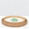 Rattan Woven Tray & Basket Set: Seashell Fruit Plate, Bamboo Bread Basket, Snack & Breakfast Holder