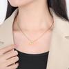 Elegant 18K Gold Titanium Letter Pendant Necklace - Durable and Versatile Clavicle Chain