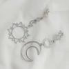Bohemia Hollow Star Sun Moon Long Dangle Women Stud Earrings Ear Jewelry Gift