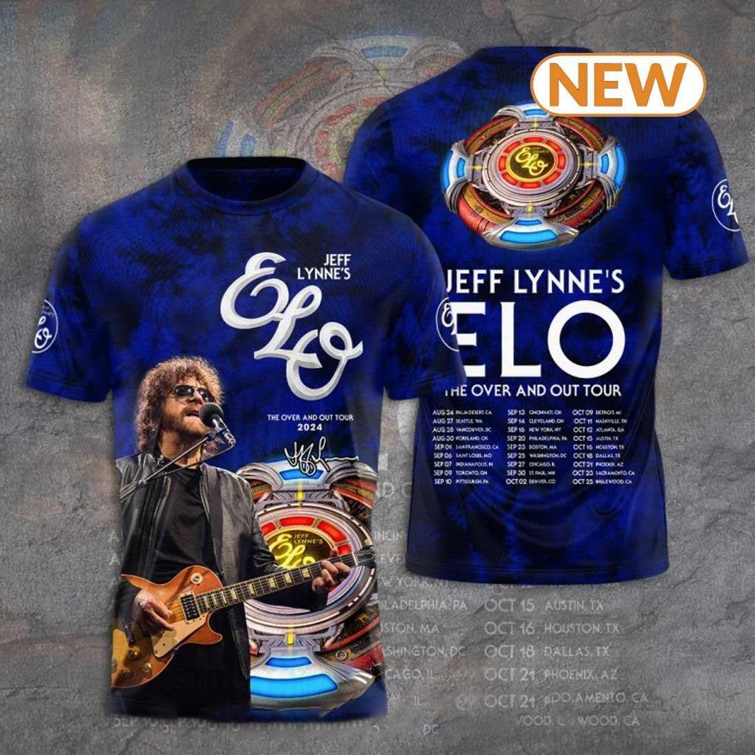 Rare Jeff Lynne Electric Light Orchestra 3D T-shirt S to 5XL 2F1631 L