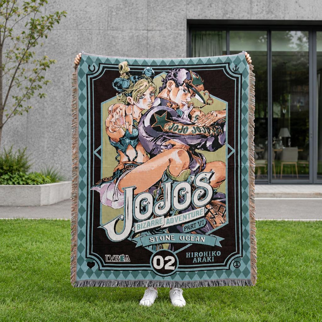 Custom Size Anime Woven Blanket Soft Home Cover Blanket for Couch Bed and Chair