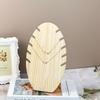 1pc Wooden Jewelry Display Holder Stand  Leaf Shape Chain Organizer Adjustable Length Necklace Bracelet Easel With Jewelry Show