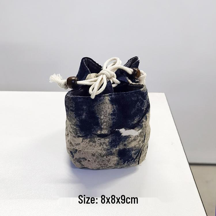 Portable Travel Tea Set with Ink Wash Batik Design: Quick-Brew Teapot, Fair Cup, and Zisha Pot Storage Bag