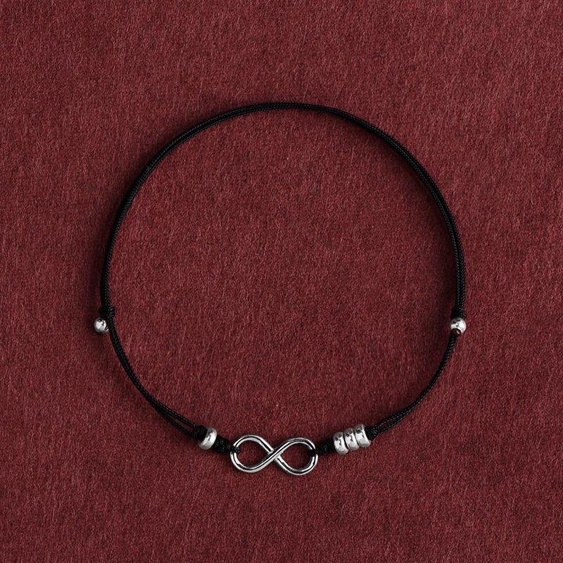 

Жизнь Я Хранитель Ультратонкий Красный Веревочный Браслет Мужской и Женский Одна Пара для Влюбленных Стерлинговое Серебро Счастливые Бусины Плетеный Ручной Ремешок Life [anklet] (men s-black rope)