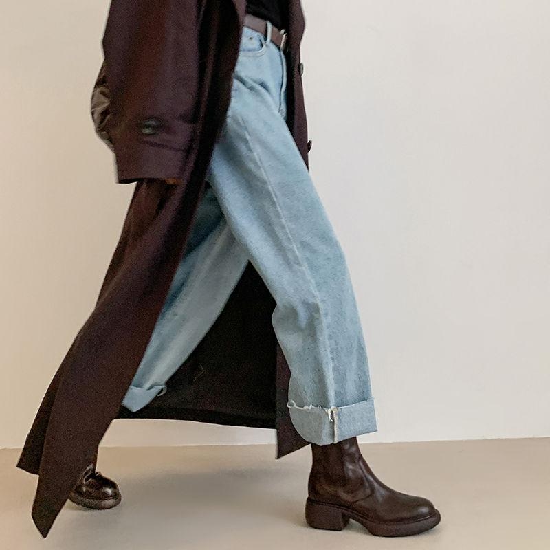 Calsey boots women s 20025 British style women s boots thick heel and ankle chimney short boots 35