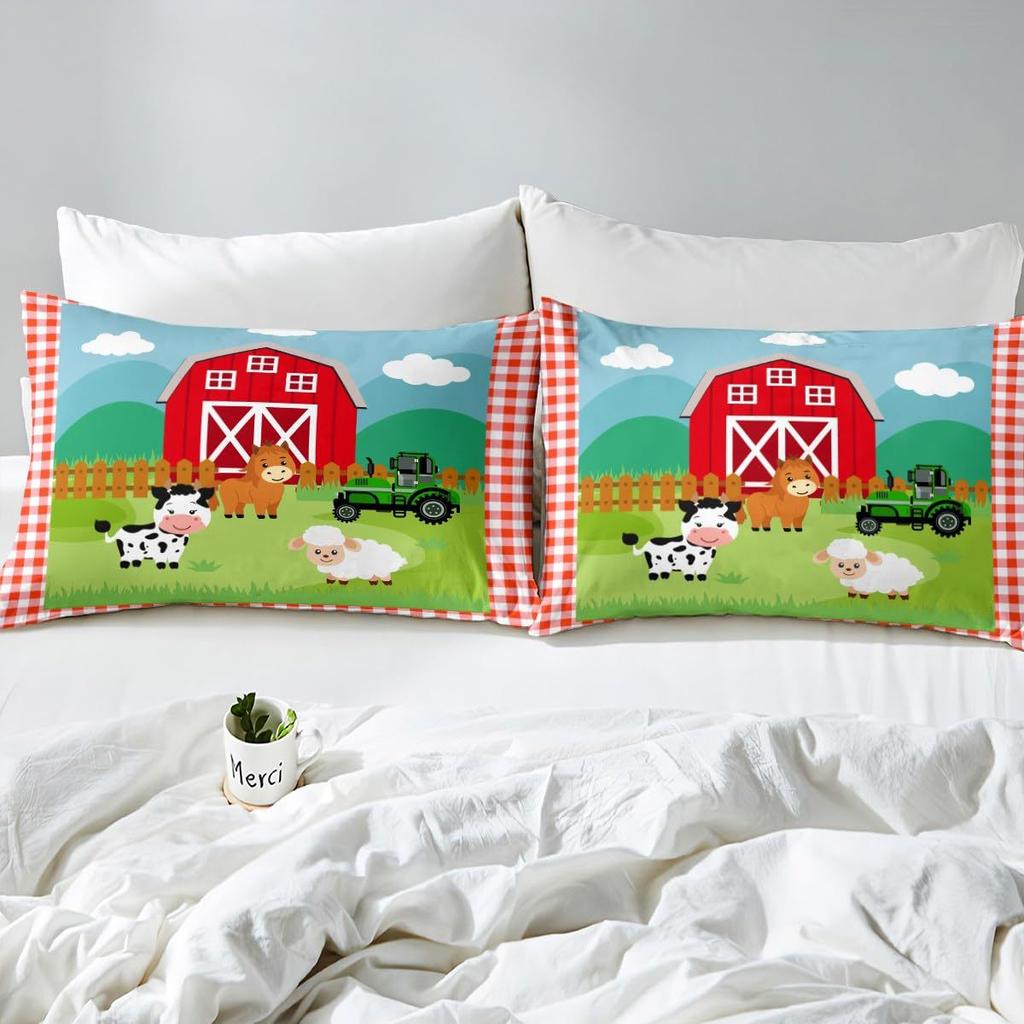 House And Truck Three-Piece Quilt Cover 3D Digital Printing Bedding Set Bed Cover