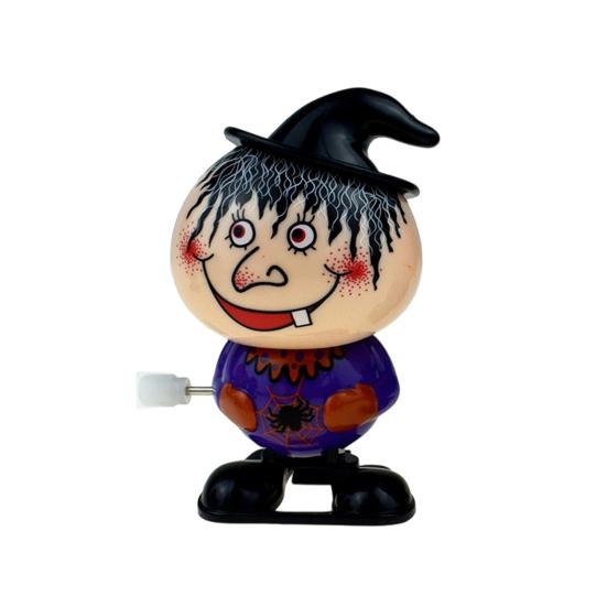 Halloween Opptrekkbar Gresskarleke Skummel Tegneserie Heks Snømann Gående Leke Småbarn Gutter Jenter Fjærverk Urverk Svart Katt Leke