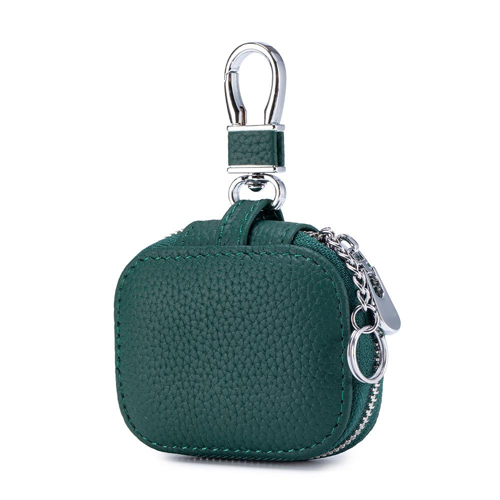 Genuine Leather Compact Key Wallets Waist Hanging Key Bag Bluetooth Earphone Protective Cover Keychain Waist Packs