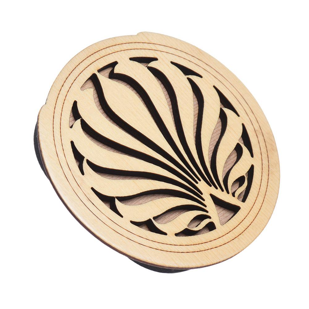 Guitar Wooden Soundhole Sound Hole Cover Block Feedback Buffer Spruce Wood for EQ Acoustic Folk Guitars