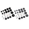 23 Pieces Cymbal Replacement Accessories Non Slip 2.5cm 4cm 5cm Felt Pads Drum Cymbal Sleeves Nuts W