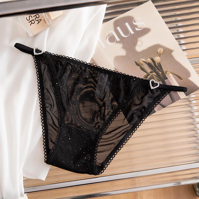 Sexy Lace Panties Transparent Mesh Triangle Women's Panties