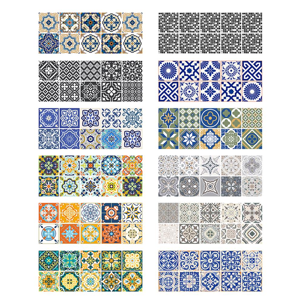 Buy UN3F 10pcs Retro Floor Tiles Wall Sticker Selfadhesive Waterproof