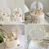 Angel Wing Feather Cake Toppers with Wire Heart String Lights