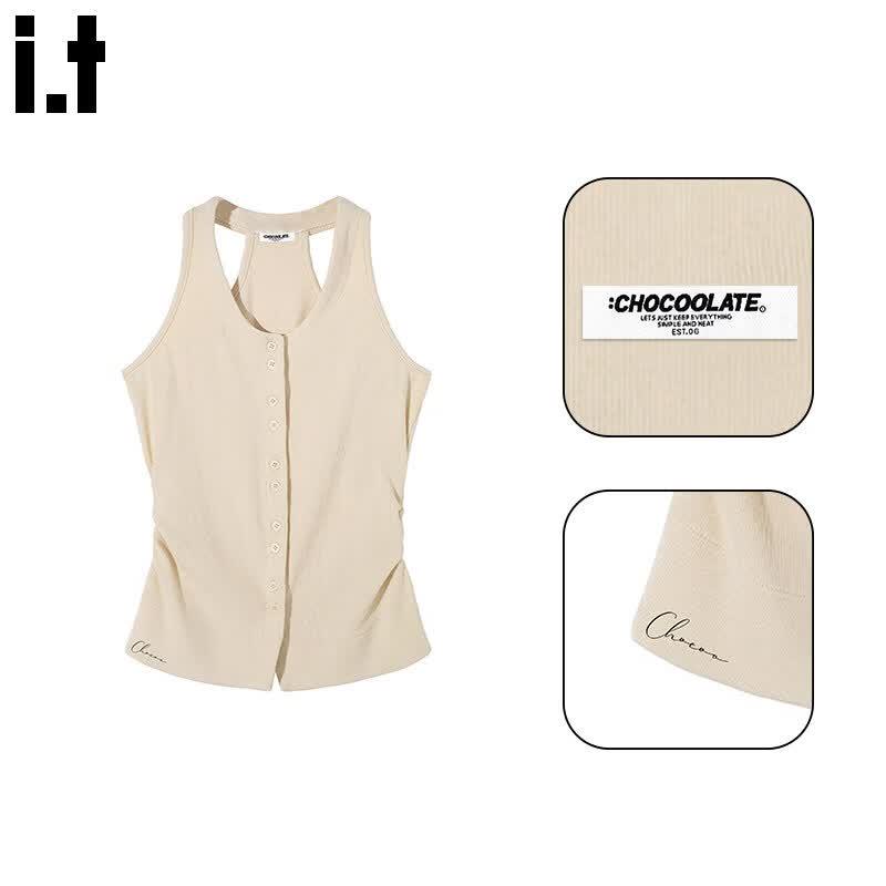 CHOCOOLATEit Women s Halterneck Slim Fit Tank Top XL