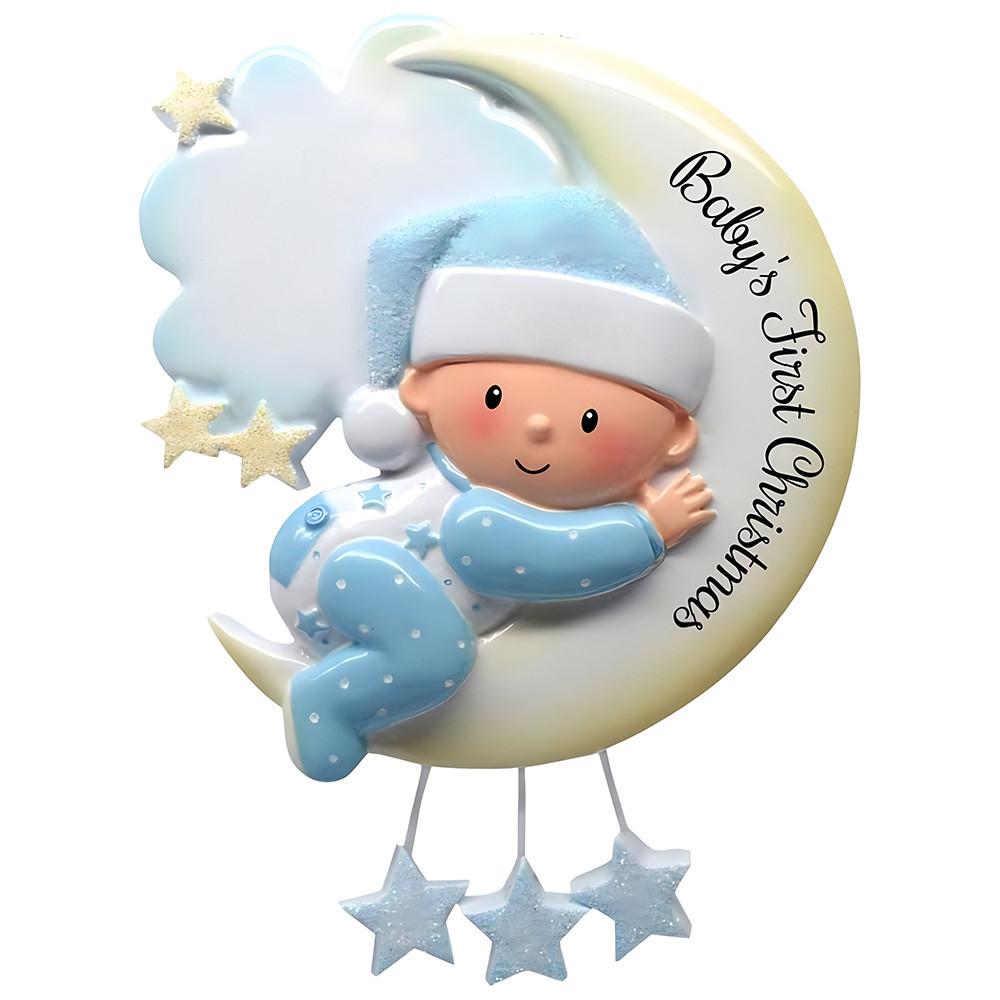 

Whimsical Diy Christmas Tree Hanging Ornament Featuring Moon And Snowman For Holiday Joy синий