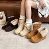 Women's Flat Cotton Shoes 2026 Warm Plush Winter Snow Boots Comfortable Anti Slip Ankle Boots Fashion Round Toe Botas Mujer