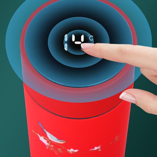 500ml Inteligentní teplotní izolovaný pohárek 304 Nerezová tepelně odolná izolovaná baňka Venkovní sporty