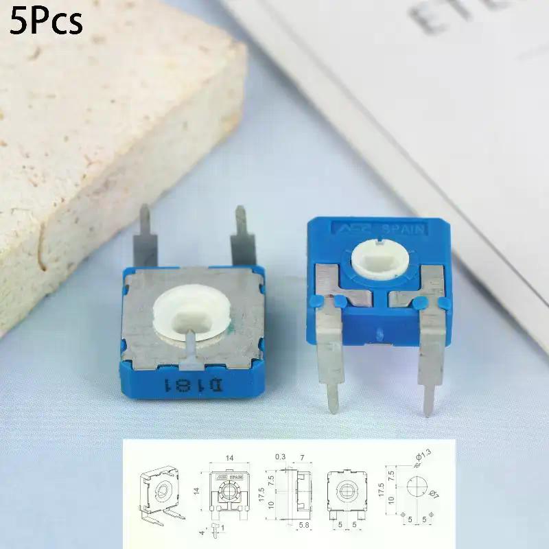 5pcs 10K/100K Vertical Adjustable Potentiometer CA14NV17.5 10KA2020LV10 Adjustable Resistance Potentiometer