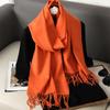 Nytt 62 farger Vinterskjerf for kvinner Langt Varmt Kasjmirskjerf Hijab Ensfarget Dame Sjal Wrap Kvinnelig Pashmina Bandana Hodeskjerf