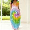 Summer Round Neck Short Sleeve Garment For Plus Size Women Loose Stylish Dress For Indoor Rest And Outdoor Walks