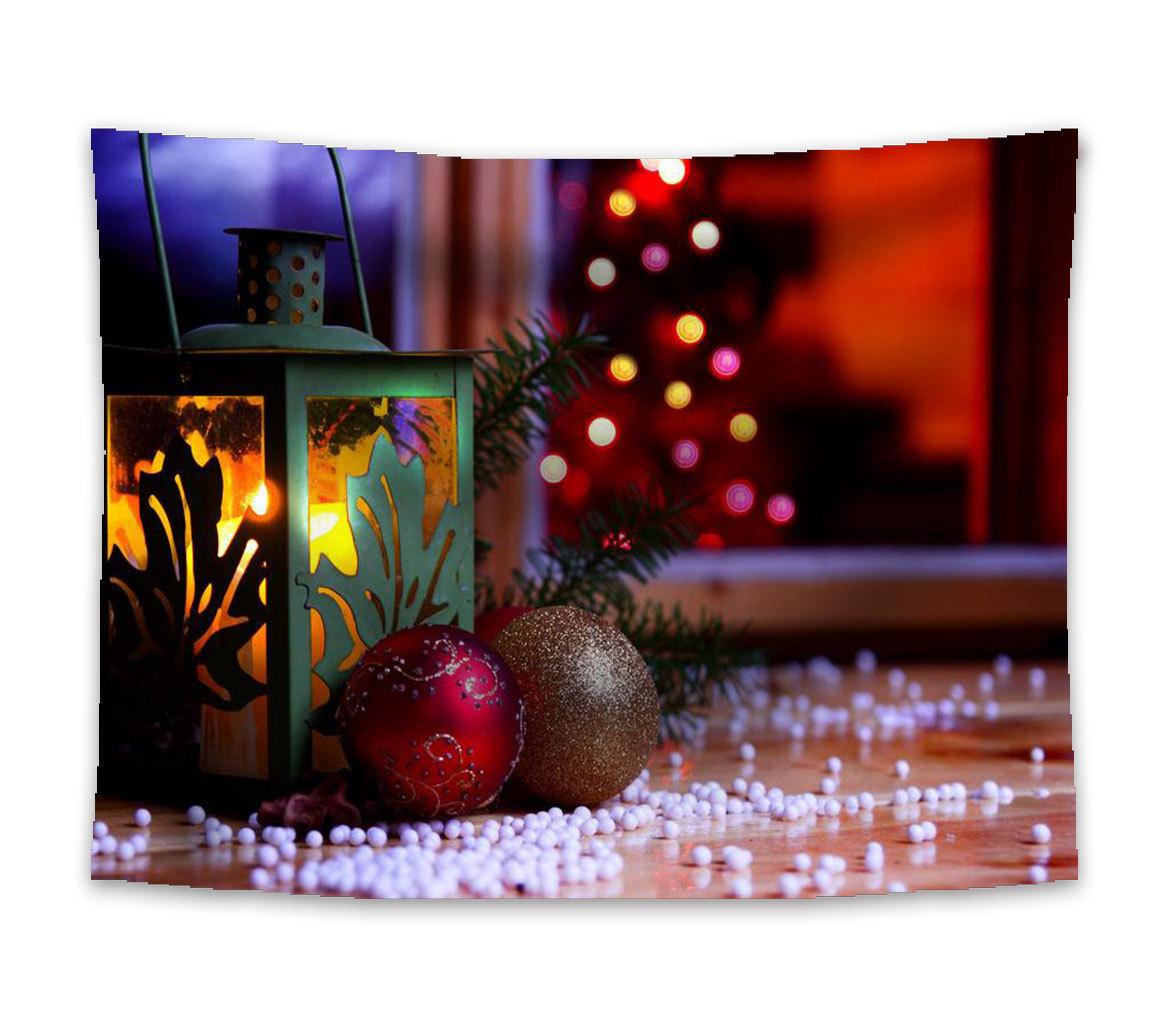 С Рождеством печатный домашний декор гобелен настенный для спальни гостиной Настенный — фото 9
