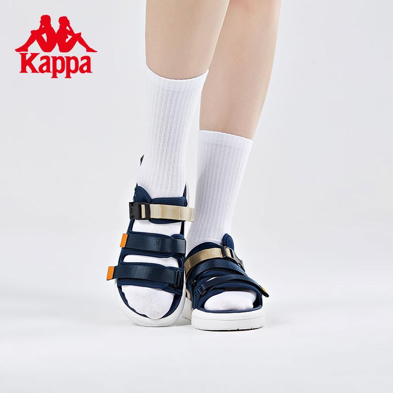 Kappa Sandals Summer Couple Men's and Women's Velcro Strap Sandals Outdoor Sports Beach Shoes