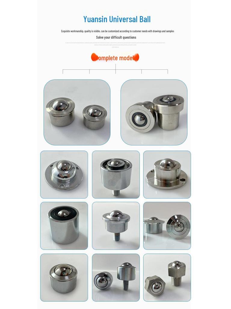 Bullseye KSF Cylindrical Ball Caster with Steel Conveyor Ball