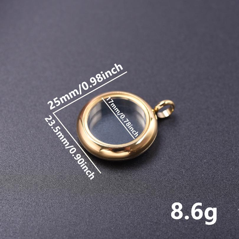 Size 25/35/40mm Round Glass Twist Living Memory Stainless Steel Locket For Jewelry Making DIY Photo Floating Accessories Finding