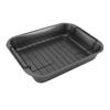 Roast Pan with Rack Rectangle Broiling Pan Carbon Steel Iron Handle Anti Stick Dishwasher Safe Baking Pan for Turkeys