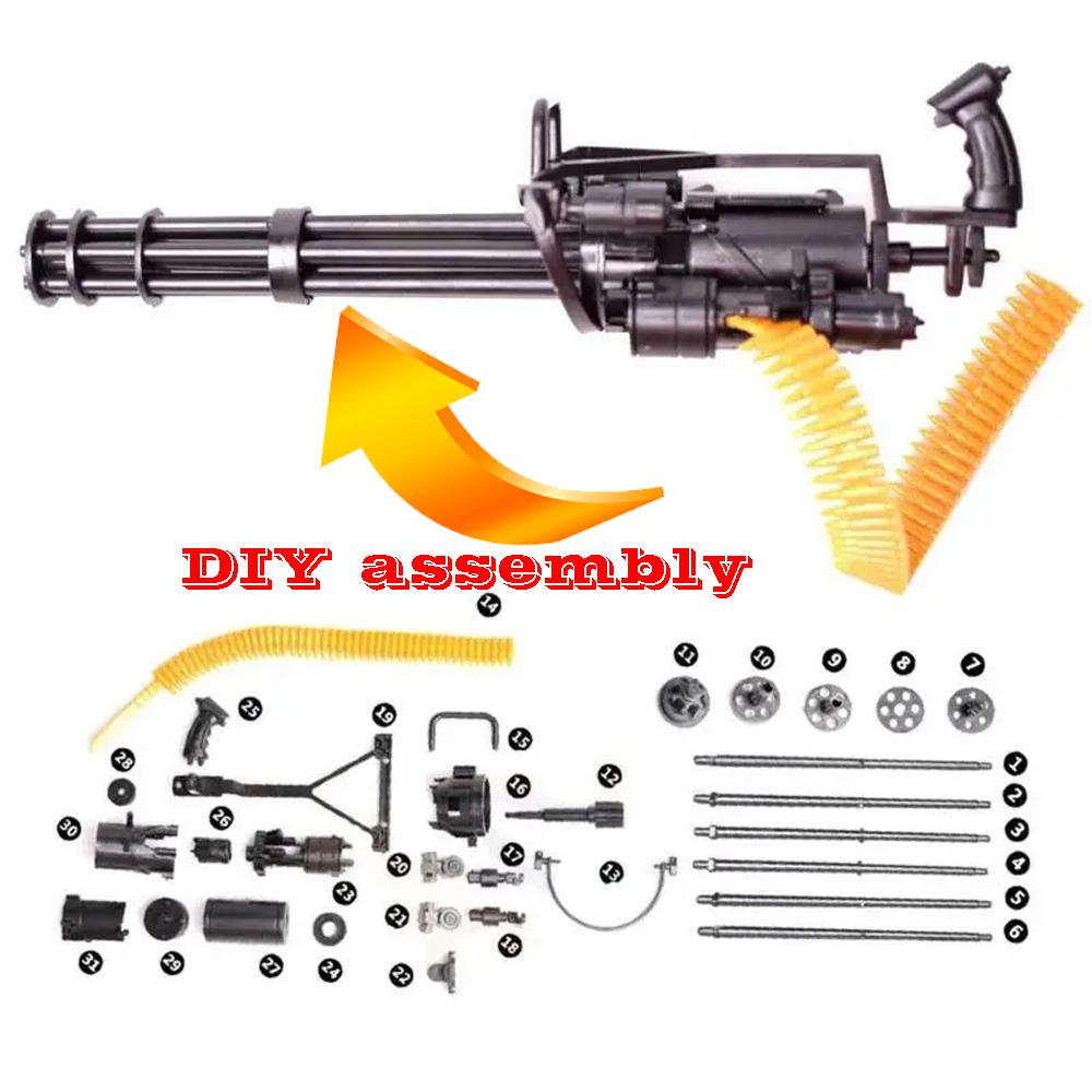 

1:6 Scale Toy Mini Gun Model M134 MG42 AK47 98K Rifle Puzzles Construction Bricks Assembly Scene Sandpan Activity Toy