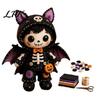 DIY Patchwork-Set Skelett-Hexe-Set, Gothic-Mädchenpuppe Füllwatte enthalten Halloween Nähen für Erwachsene Jugendliche Handgemachtes Geschenk Stressabbau Basteln