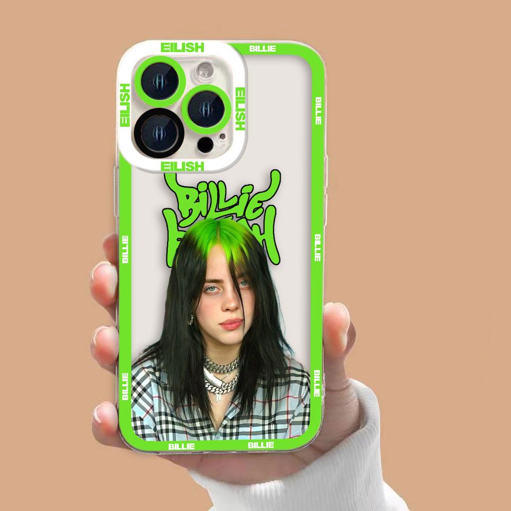 Singer B-Billies E-Eilishs Clear Phone Case For Redmi K40 K60 15C 14C 13C 13 12 12C 10 10C 10A 9 9C 9A 8 7 A1 A2 A3 A5 Pro Cover