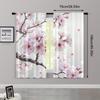 2pcs, Curtain Popular Watercolor Style Plum Blossom Versatile Fabric (without rod) Holiday Ldeal for Bedroom and Various Room