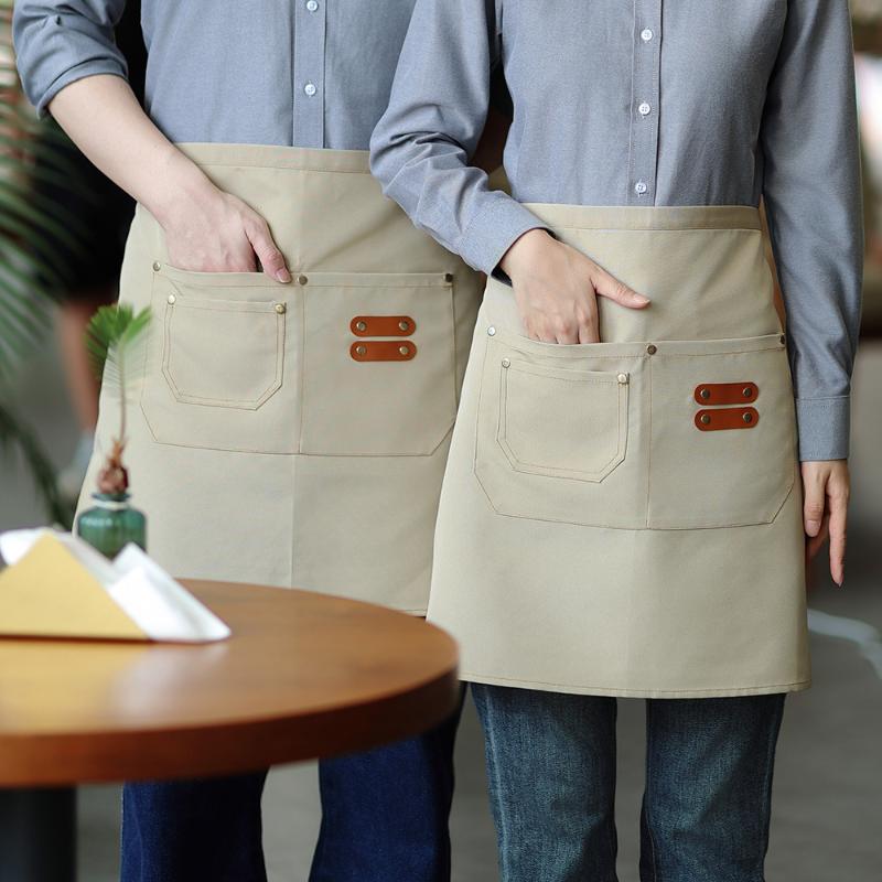 1Pcs Apron Canvas Multi Pocket Neck Proof Kitchen Cooking Baking Barber Gardening Work Apron