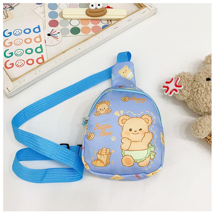 

School bag children s kapibara cute cartoon children oblique casual change bag синій
