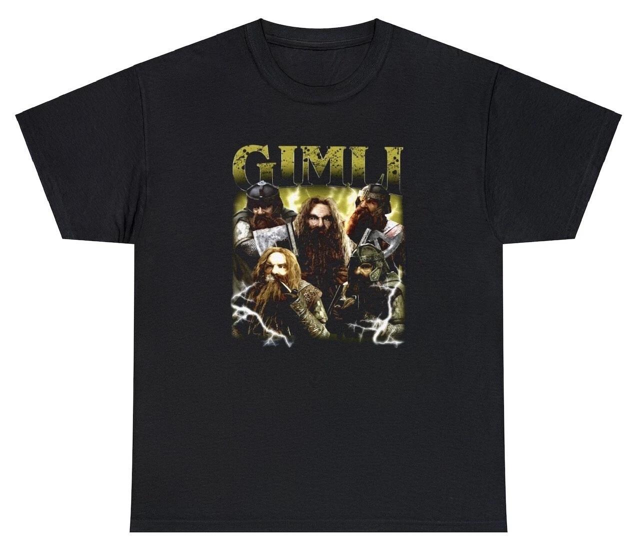 

Gimli T Shirt Funny Lord of the Rings Fan Show John Rhys-Davies Graphic Gift Tee 4XL