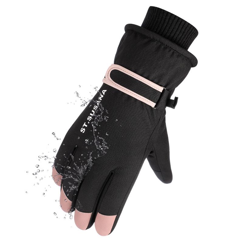Cheap Motorcycle Winter Windproof Thicken Women Hand Warm Waterproof Ski Gloves