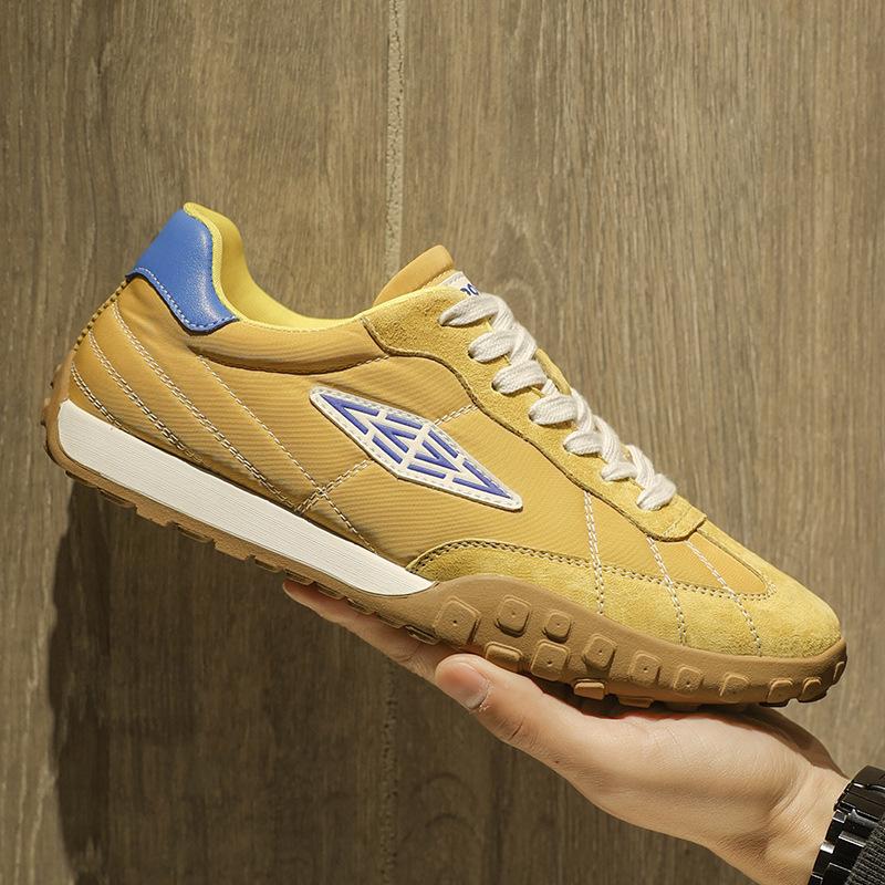 

Повседневные классические новые повседневные туфли универсальные весенне-осенние туфли на мягкой подошве Forrest Gump с круглым носком на среднем каблуке на шнуровке спортивная обувь 39 жёлтый