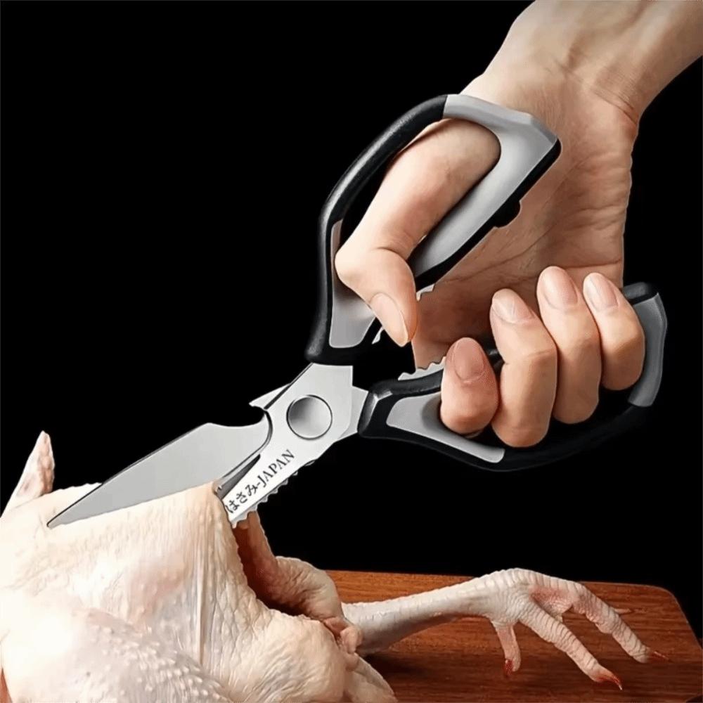 Ergonomic Handle Barbecue Shears Heavy-duty Kitchen Scissor Durable Bottle Opener  Fish