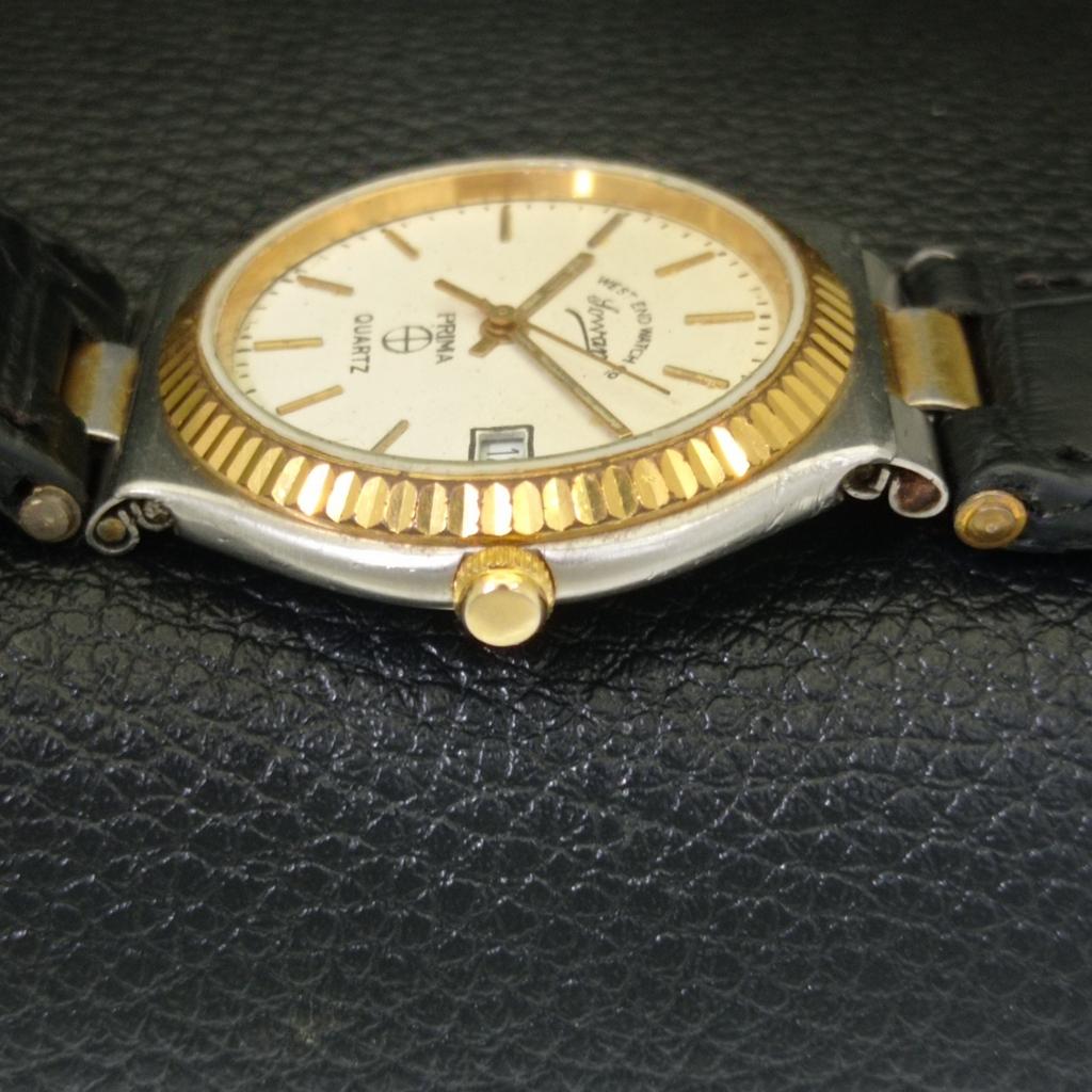 VINTAGE WEST END WATCH CO QUARTZ SWISS WOMENS CREAM COLOR DIAL WATCH A700338-5